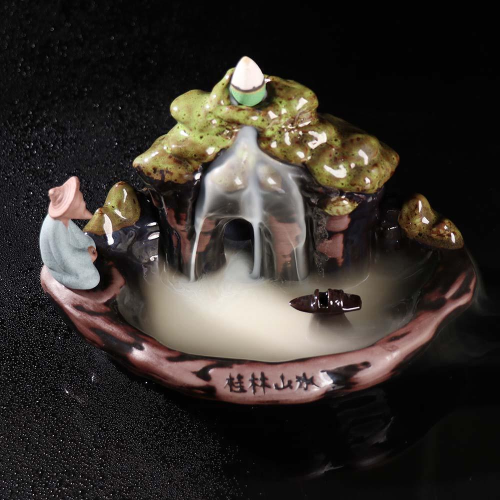 Backflow incense burner ceramic aromatherapy furnace