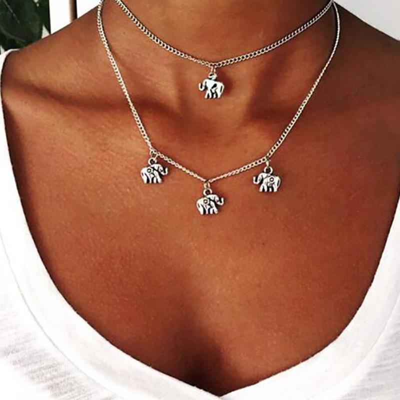 Retro elefante collar