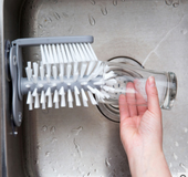 Creative suction wall lazy cup brush glass cleaning brush kitchen rotating cup tea cup brush cup brush