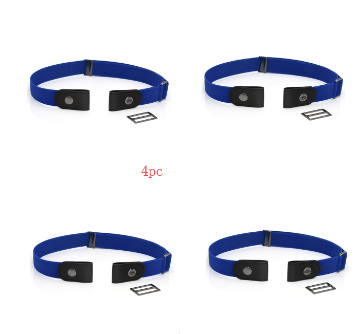 Leather Slim Stretch Invisible Belt Jeans Simple Joker Men and Women Lazy Belt