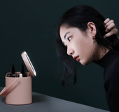 Led table contains cosmetic mirror