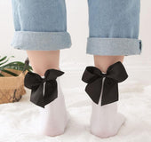 Back bow cotton socks