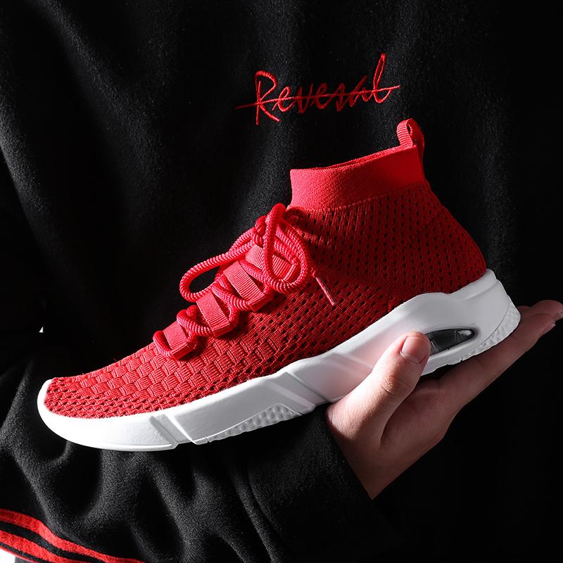 New Running Shoes Sneakers For Men Masculino Esportivo Lightweight Flying Sport Cheap Sneaker Free Run Stability High Help
