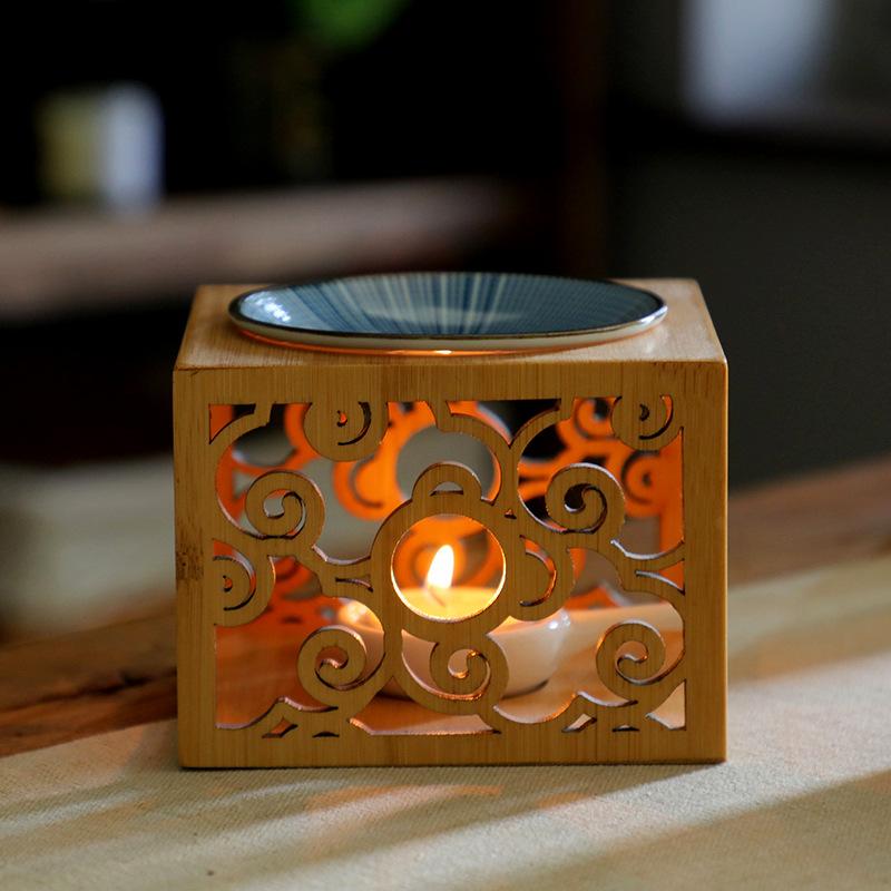Bamboo wood oil lamp sandalwood aromatherapy machine