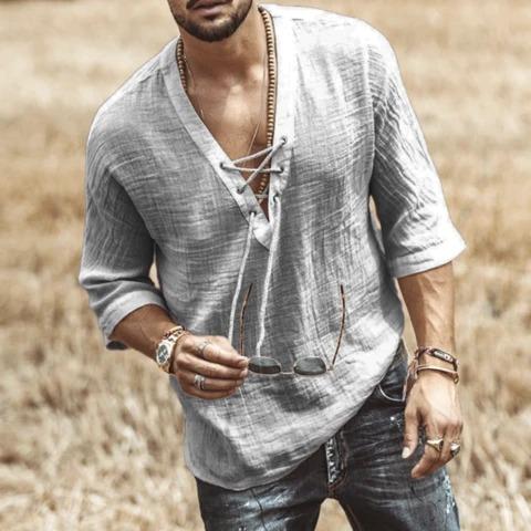 Lace mid sleeve T-shirt