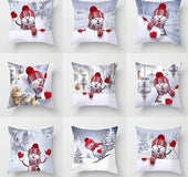 Christmas Snowman Series Peach Soul Pillow Case