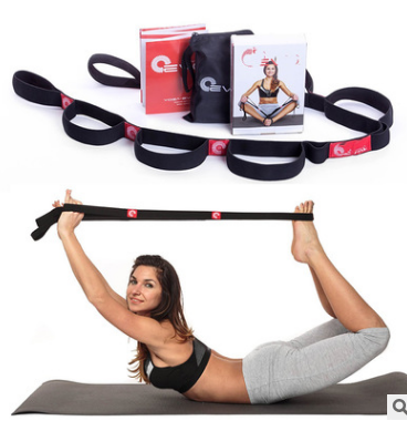 Yoga Stretch Strap Elasticity Yoga Strap with Multiple Grip Loops Hot Yoga Physical Therapy Greater Flexibility