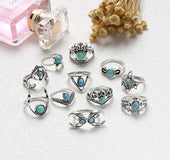 Retro personality 11 pieces alloy set ring
