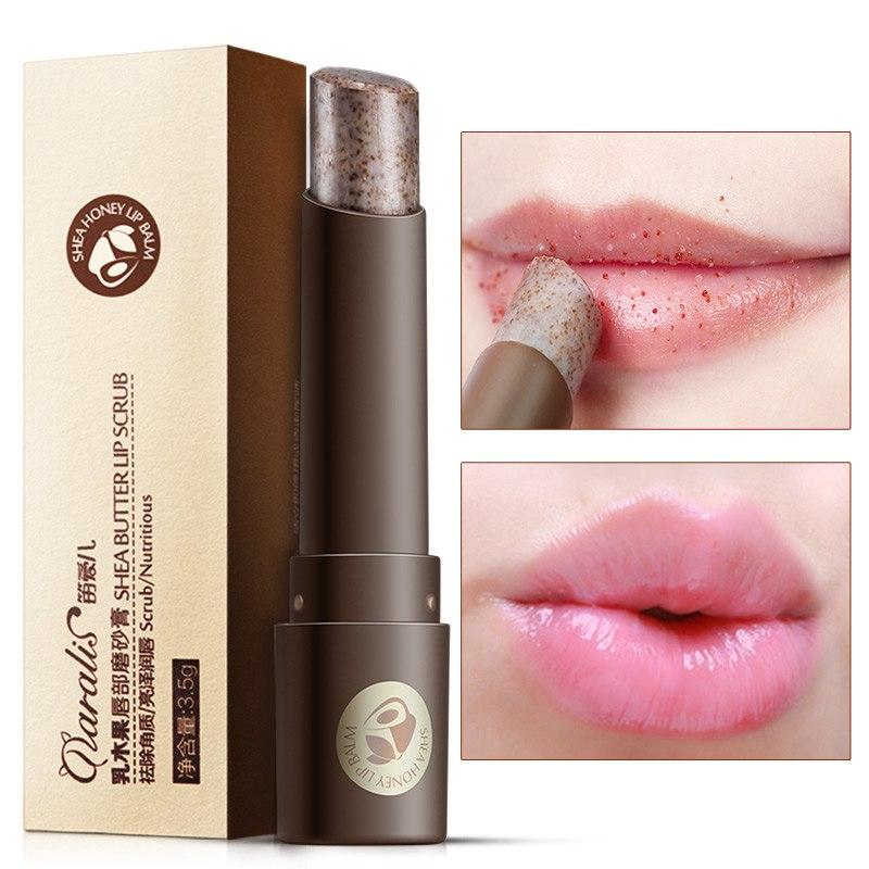 3.5g Shea Butter Lip Scrub Makeup Nourishing Moisturizing Lipbalm