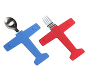 Stainless steel spoon fork spoon direct children aircraft aircraft silicone spoon custom cartoon
