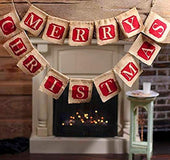 Merry Christmas sackcloth flag Christmas banner Christmas banner decoration