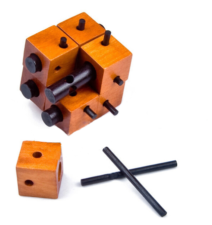 Adult wooden educational toy luban lock