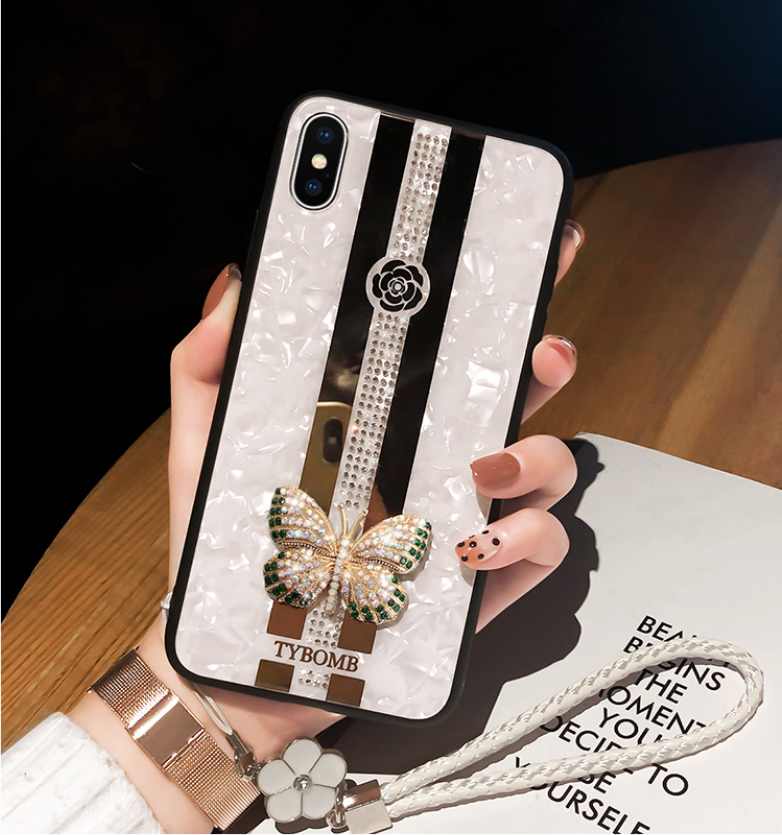 Luxury Diamond Butterfly Mirror   Case  | IPhone