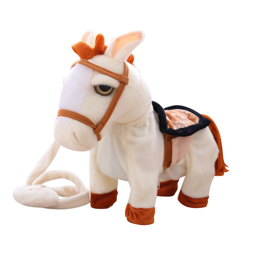 Simulation horse electric plush toy