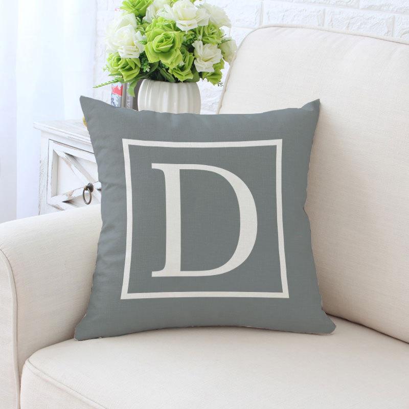 English alphabet single-sided printed pillowcase