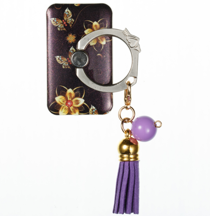 Paste creative lazy tassels metal painted finger ring bracket mobile phone