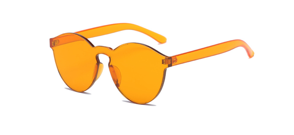 12 color frameless conjoined jelly transparent sunglasses