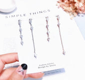 Water droplets asymmetric earrings