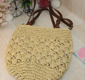 Bamboo and rattan straw weaving pointed Japanese and Korean style Mexican style portable diagonal package