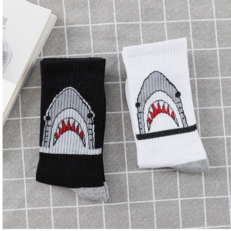 Fashion shark personality female socks