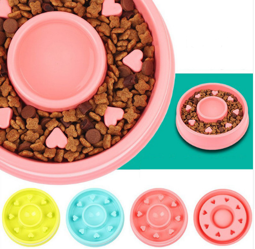 Pets Bowl Food Water Feeding Slow Travel Anti-choke Bowl Portable Dish for Dogs Cat Water Feeder