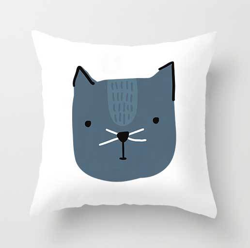 Cute cartoon cat pillowcase
