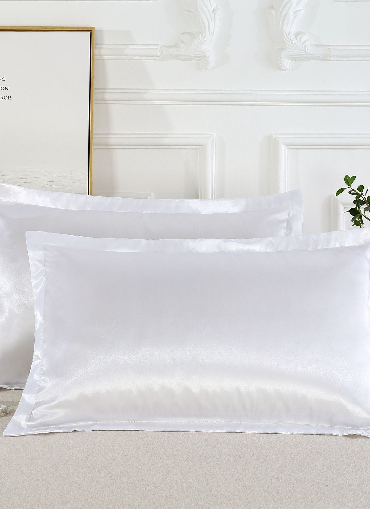Pure color silk single pillow case