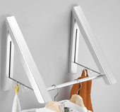 Punch-free Space Aluminum Foldable Invisible Folding Retractable Wall Hanger for Waterproof Hanging Underwear Coat Hanger