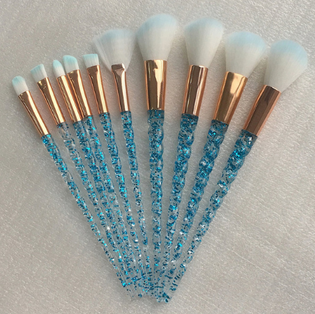 10 seven color spiral pattern make-up brush