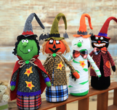 Halloween creative pumpkin witch doll