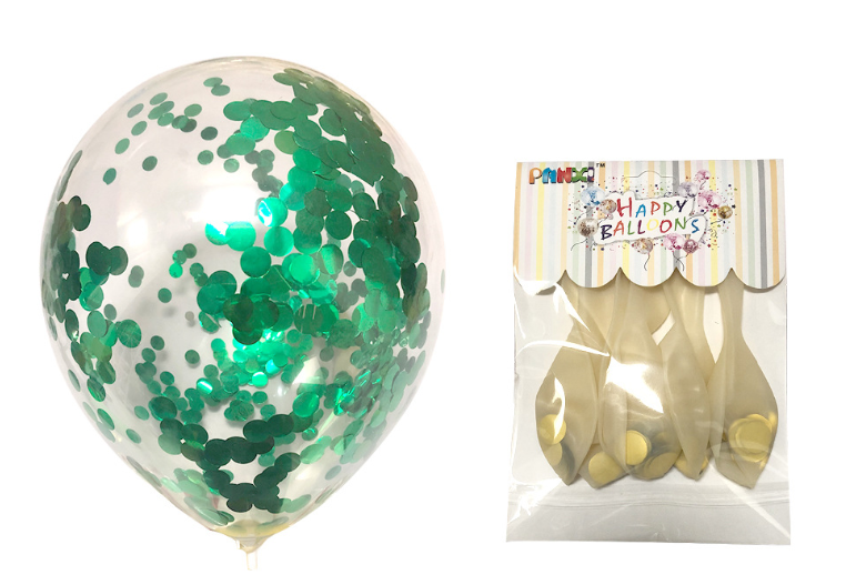 12-inch transparent dot paper balloon color gold sequins birthday paper circular Balloon Wedding Decoration