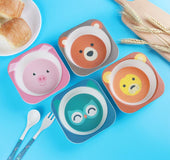 Bamboo fiber creative children's cutlery set