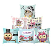 Owl animal pillowcase cushion cover