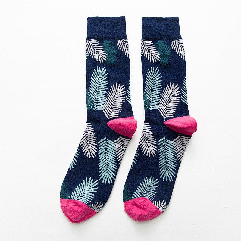 Crane flamingo cotton tube men's socks