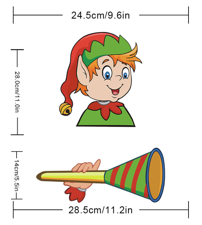 Christmas windshield stickers Santa Claus nice window stickers car wiper sticker featured gift