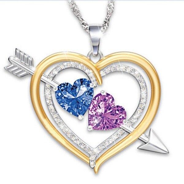 Colgante de dos tonos corazón