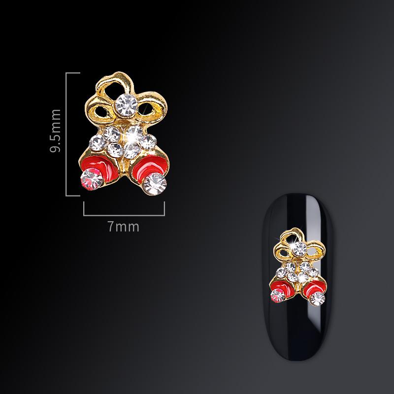 Christmas nail jewelry nail drill
