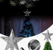 LED Christmas Tree Top Rotating Snowflake Projector