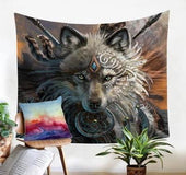 Wolf Warrior Wall Tapestry