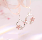 Cherry Blossom Loop Earrings