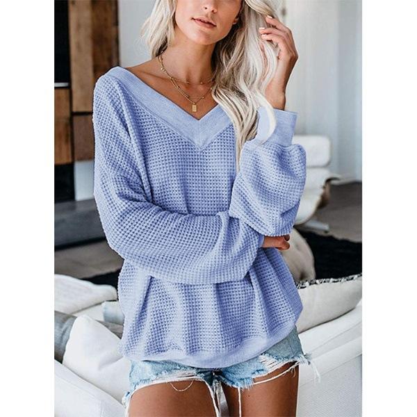 Loose V-neck sweater