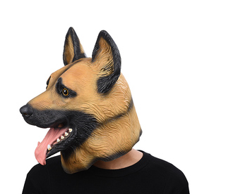Halloween masks Cartoon man and woman horror dance adult COS latex mask caps animal police dog caps