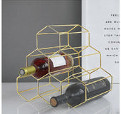 Creative Geometric Wine Rack Metal Simple Household Grape Wine Rack Restaurant Living Room Bar Wine Cabinet Wine Display