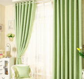 Star print perforated finished curtain