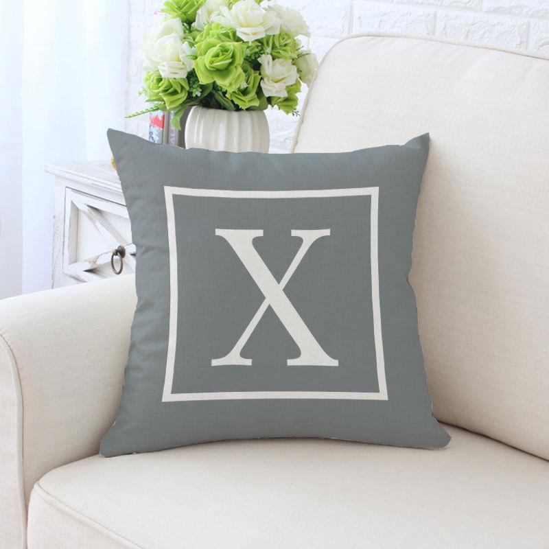 English alphabet single-sided printed pillowcase