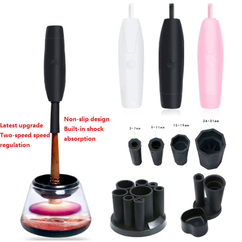 Set de limpiador de pinceles de maquillaje eléctrico