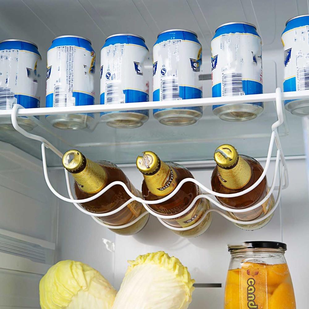 Wrought iron beer rack refrigerator shelf