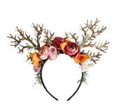 Elk Christmas Forest Antlers Headband