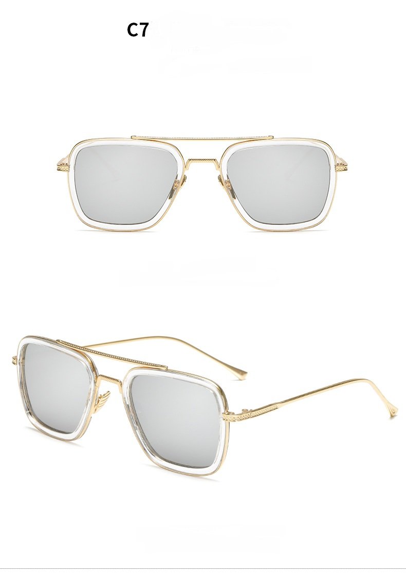 Fashion Sunglasses Men Metal Square