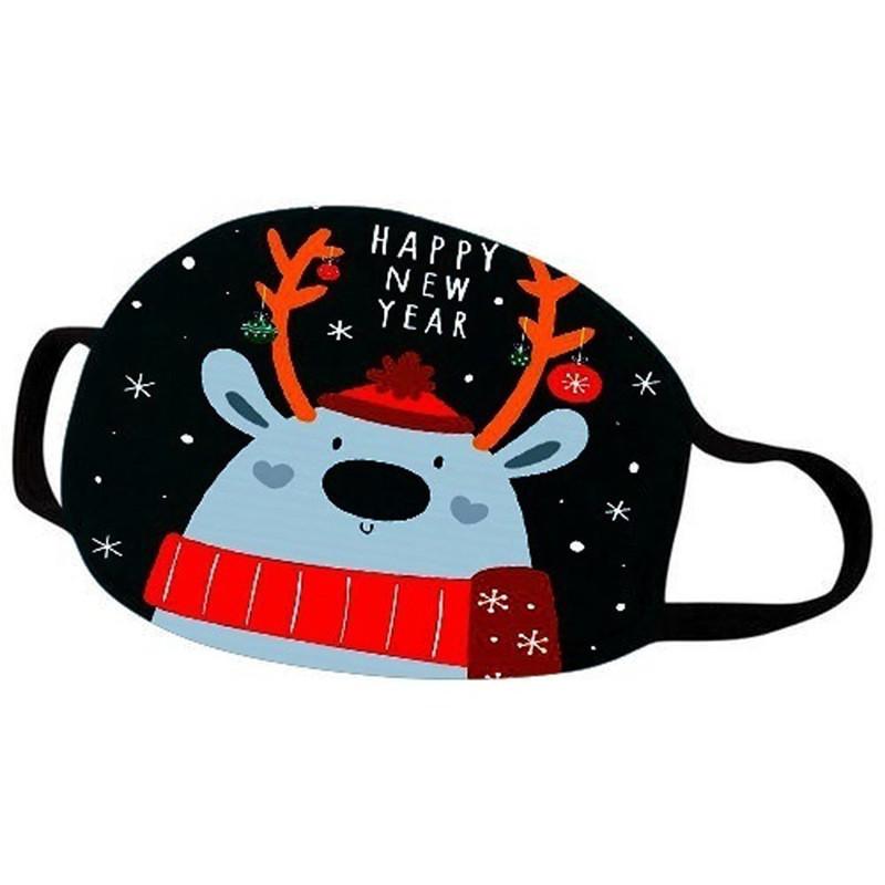 Christmas printed protective mask
